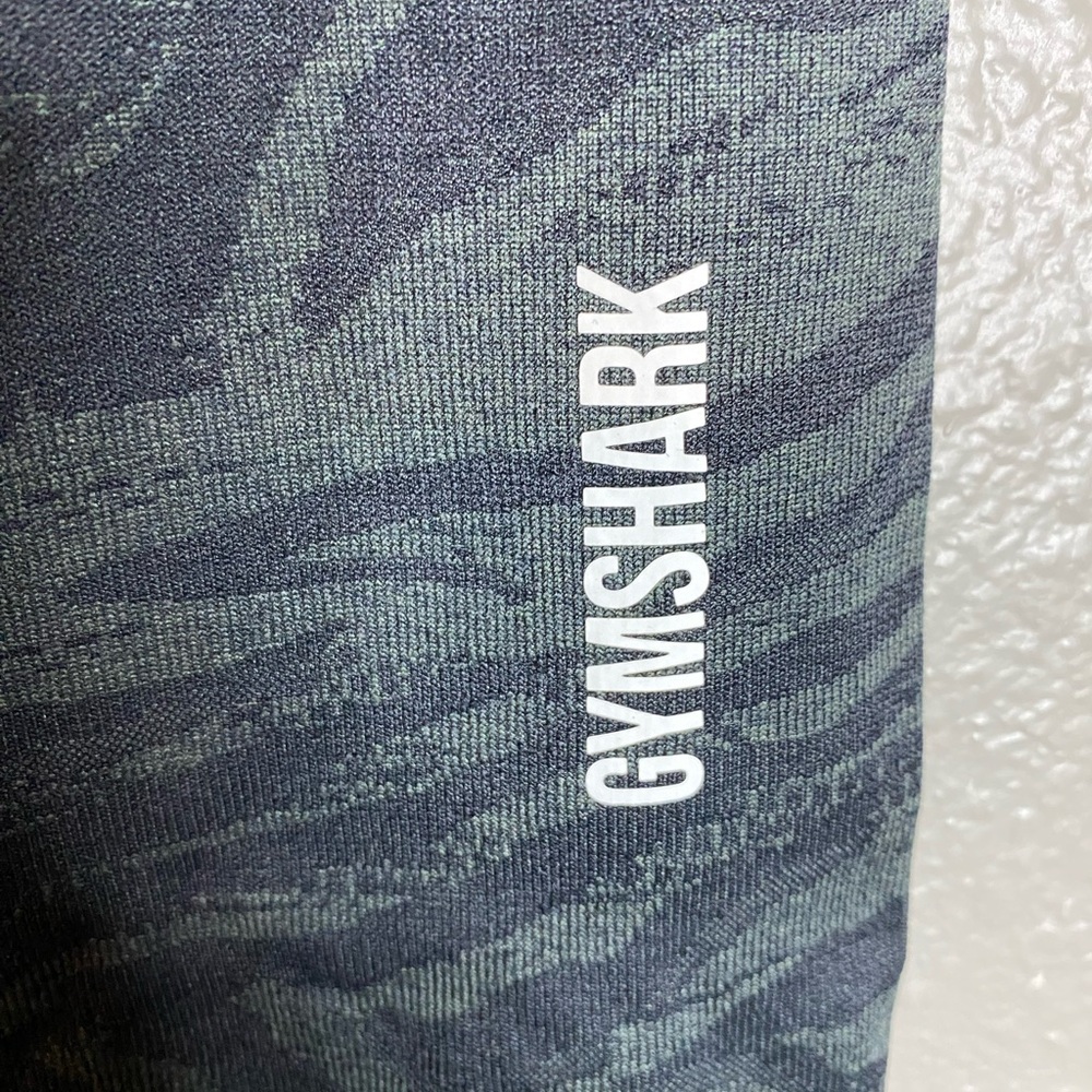 Gymshark Black and Green Zebra print, high waisted Leggings - Picture 4 of 5
